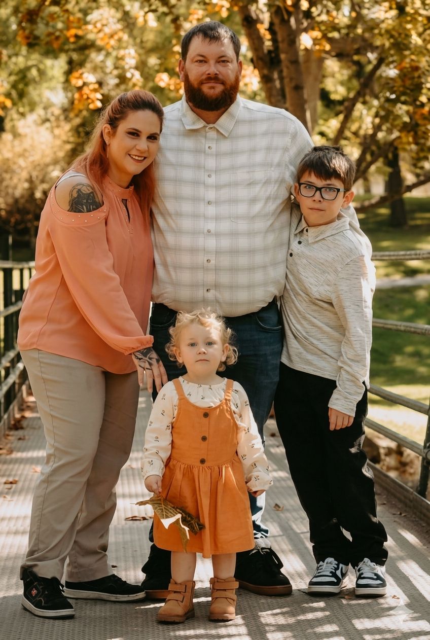 Apex Access Consulting founder Kaitlynn Perry with her husband and two children